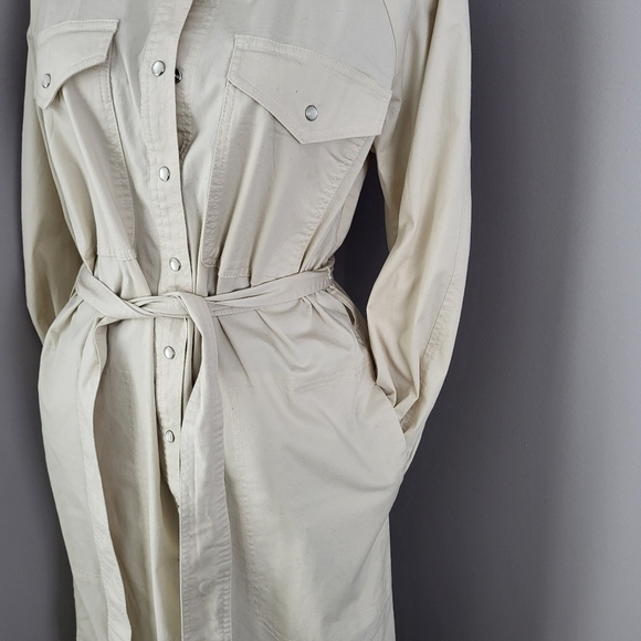 Banana Republic Beige Twill Utility Shirtdress - Picture 10 of 12